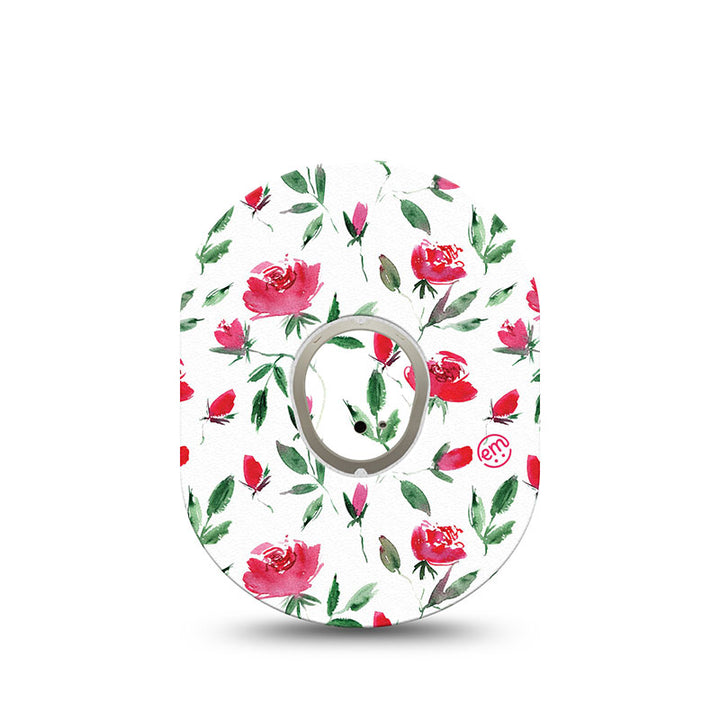 ExpressionMed Dexcom G7 transmitter sticker: Rose garden