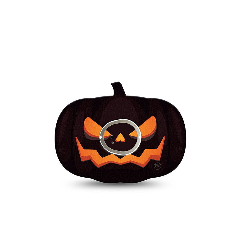 ExpressionMed Dexcom G7 transmitter sticker: Scary pumpkin