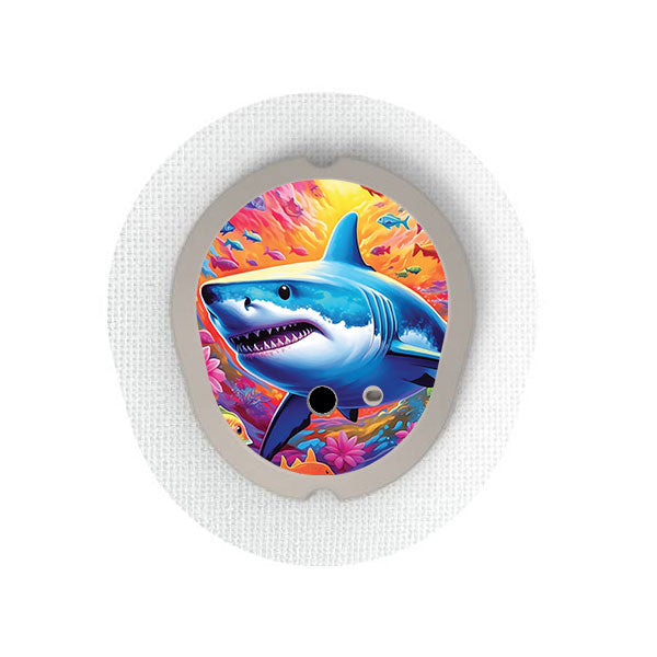 Dexcom G7 transmitter sticker: Shark