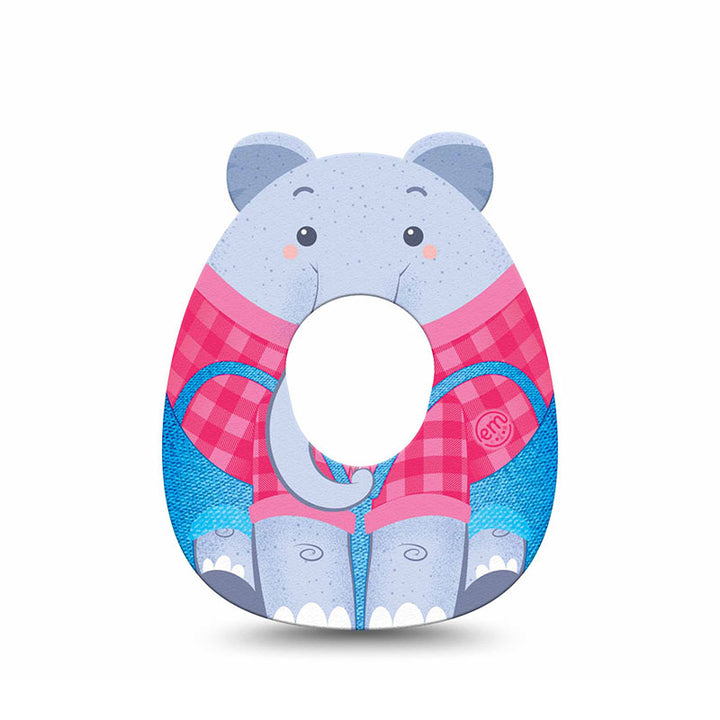 Dexcom G7 ExpressionMed tapes: Circus Elephant Gumdrop shape