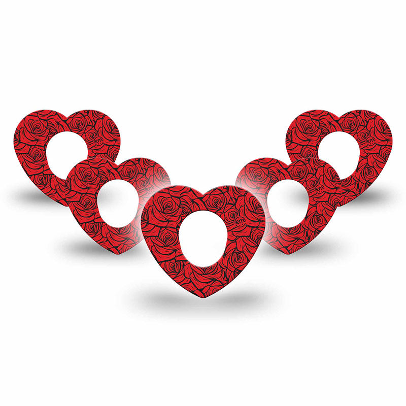 Dexcom G7 ExpressionMed tapes: Roses heart