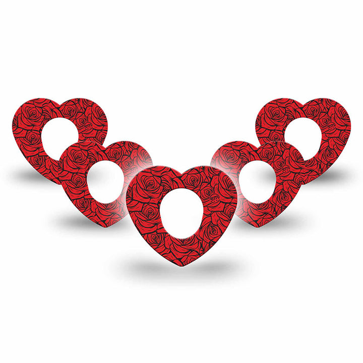 Dexcom G7 ExpressionMed tapes: Roses heart