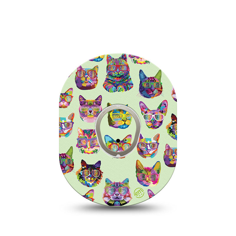 ExpressionMed Dexcom G7 transmitter sticker: Cat party