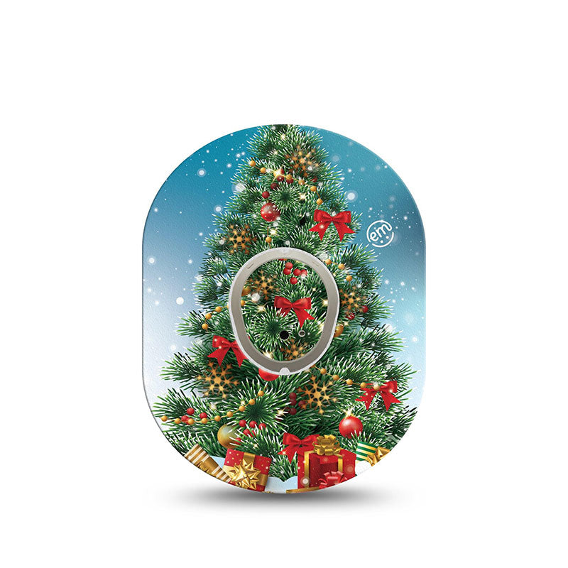 Autocollant de l'émetteur ExpressionMed Dexcom G7 : Oh, arbre de Noël