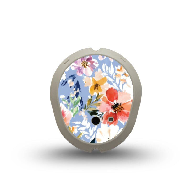 ExpressionMed Dexcom G7 transmitter sticker: Petal breeze