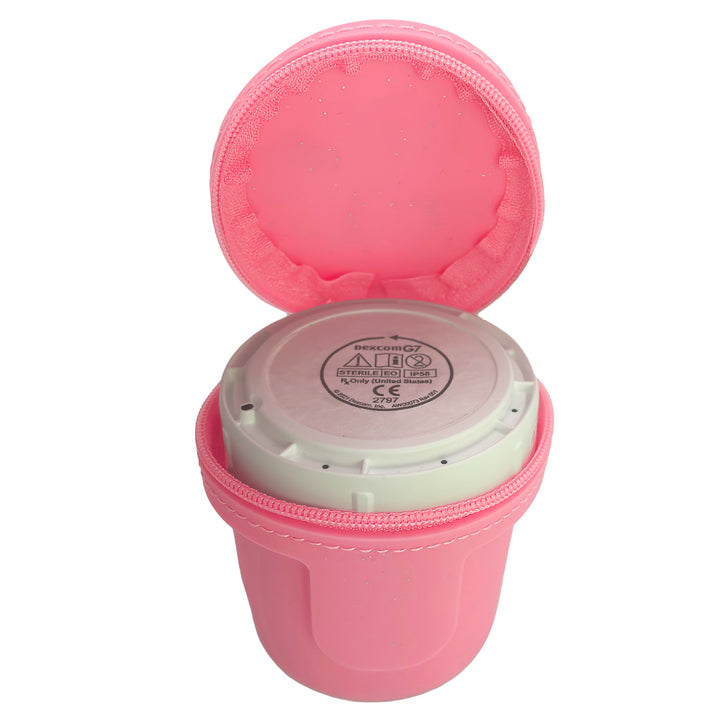 Dexcom G7 Protective Travel case - Pink glitter