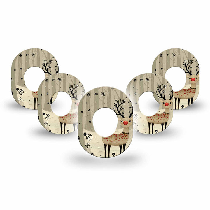 Dexcom G7 ExpressionMed tapes: Woodland reindeer mini