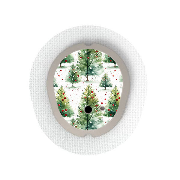Dexcom G7 transmitter sticker: Watercolor Christmas trees