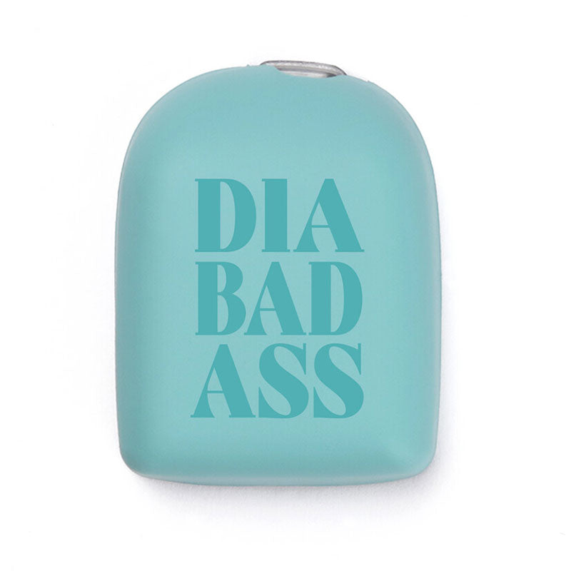 Omnipod reusable cover: Diabadass - Light blue
