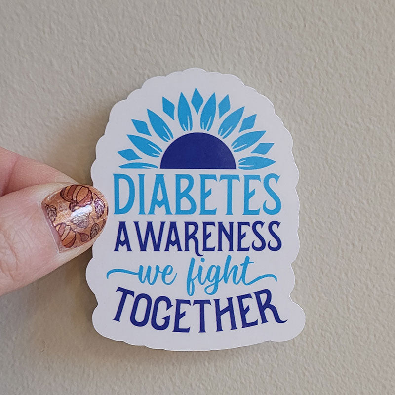 We fight together Diabetes Awareness Sticker