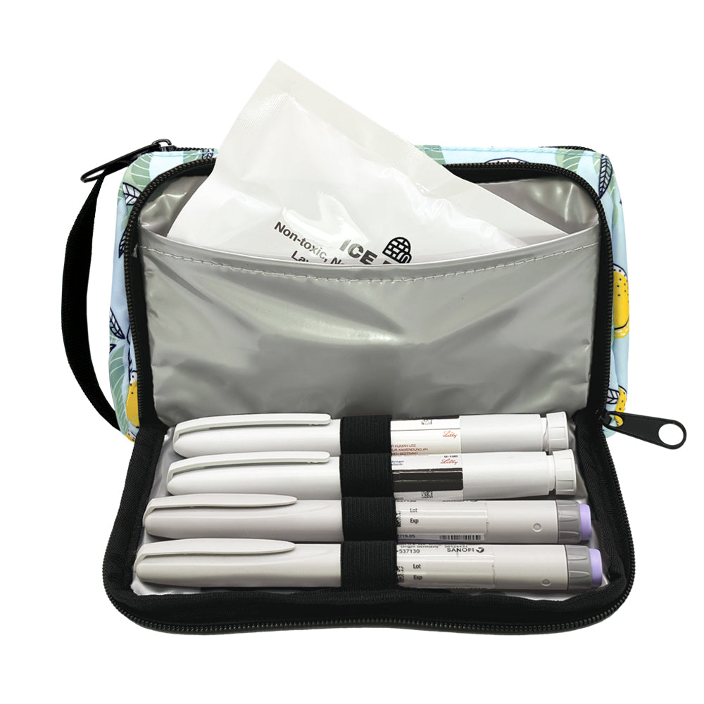 Sugar Medical Insulated Diabetes Insulin Supply Case: Lemon