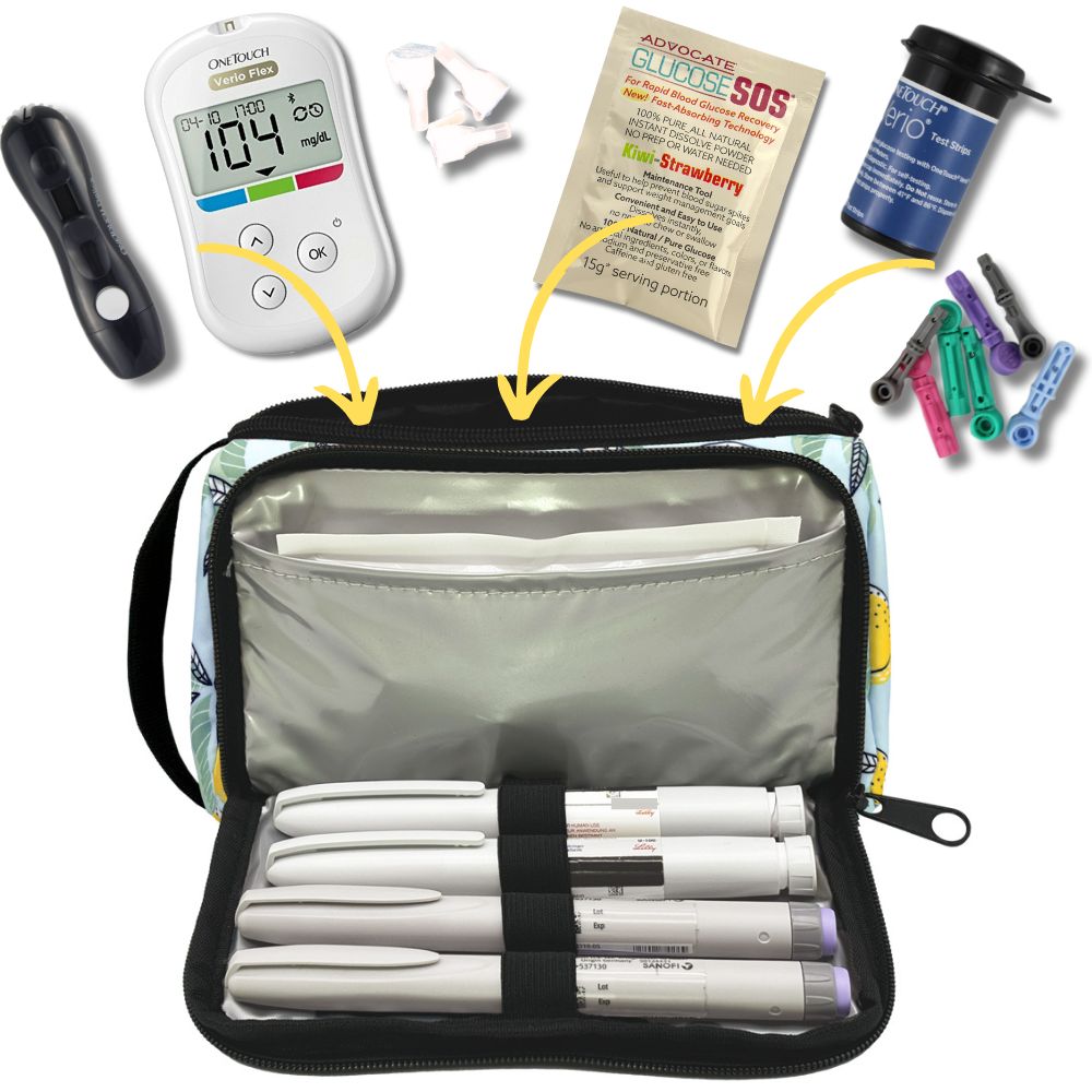 Sugar Medical Insulated Diabetes Insulin Supply Case: Lemon