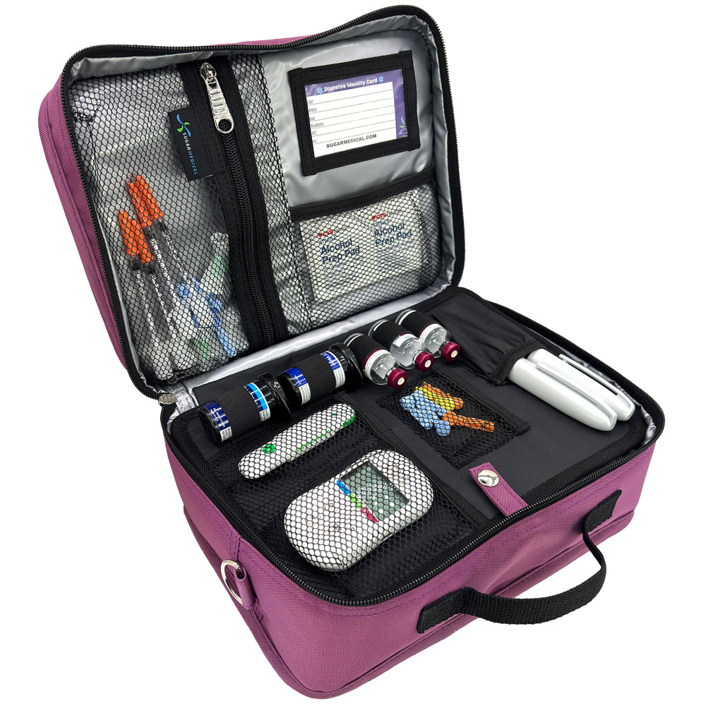 Sugar Medical Diabetes Insulated Travel Bag: Orchid
