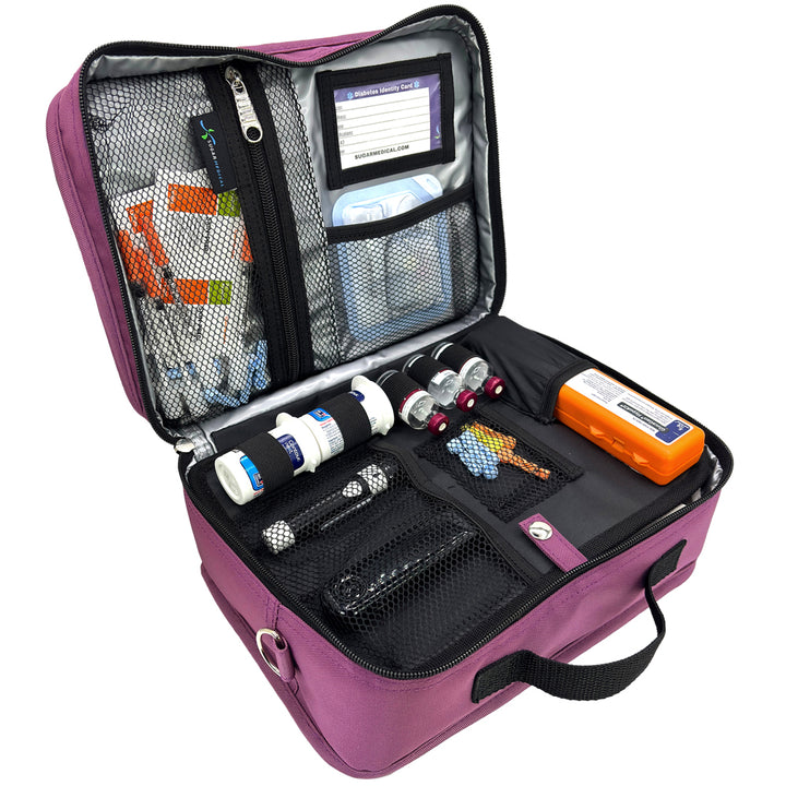 Sugar Medical Diabetes Insulated Travel Bag: Orchid