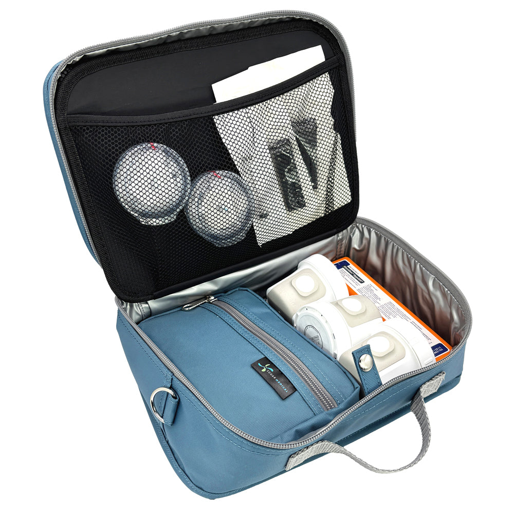 Sugar Medical Diabetes Insulated Travel Bag: Steel Blue