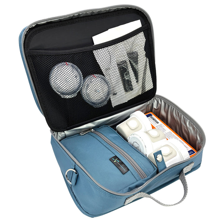 Sugar Medical Diabetes Insulated Travel Bag: Steel Blue