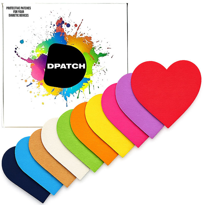 D Patch Guardian sensor Adhesive patches: Cotton Heart Shape - Pack of 10