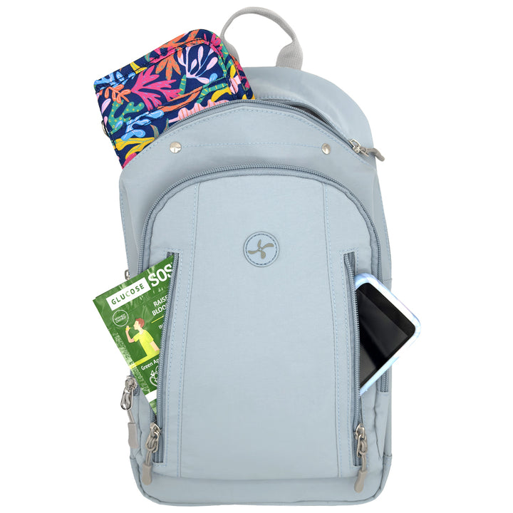 Sugar Medical Diabetes Dune Insulated Sling Backpack: Light Blue