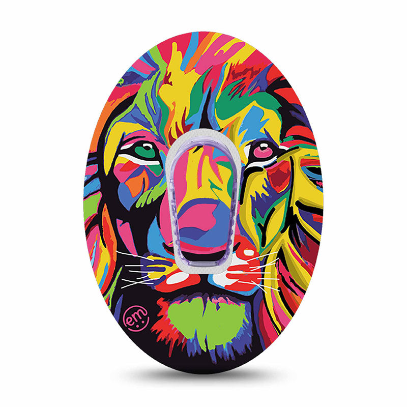 ExpressionMed Dexcom G6 transmitter sticker: Majestic lion