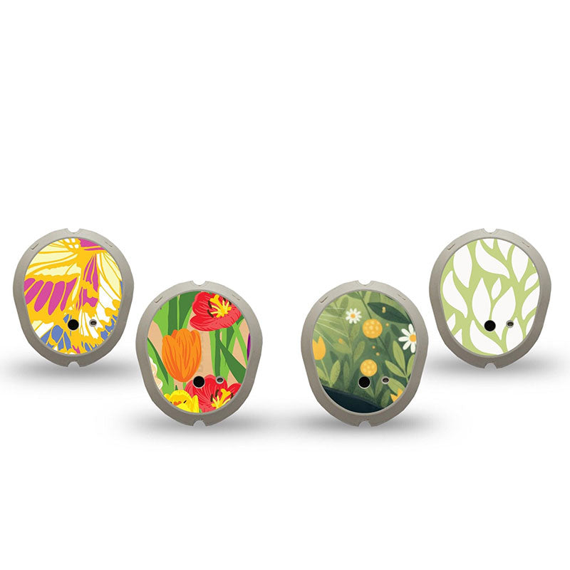 ExpressionMed Dexcom G7 transmitter sticker: Vivid garden Variety pack