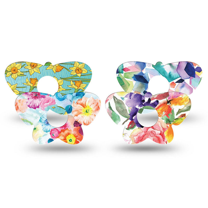 Freestyle Libre 3 ExpressionMed tapes: Flower fields variety pack butterfly tape