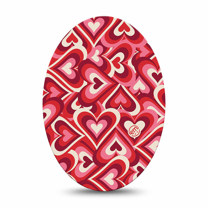 Enlite / Guardian / Freestyle Libre 2 ExpressionMed tapes: Valentine hearts