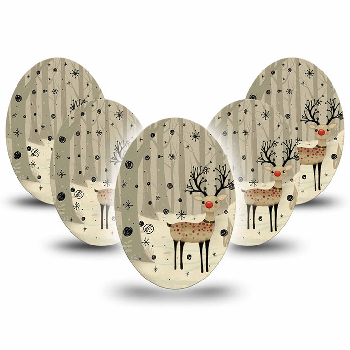 Enlite / Guardian / Freestyle Libre 1 & 2 ExpressionMed tapes: Woodland reindeer