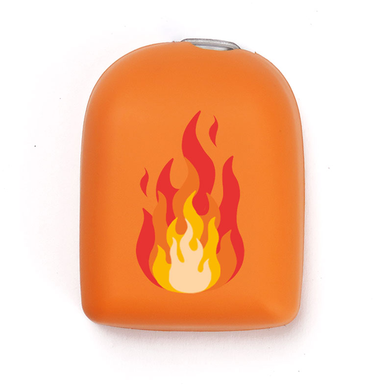 Housse réutilisable Omnipod : Flamme orange
