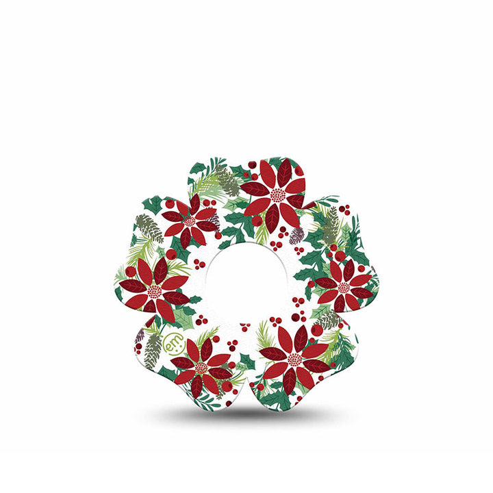 Freestyle Libre 3 ExpressionMed tapes: Christmas wreath flower