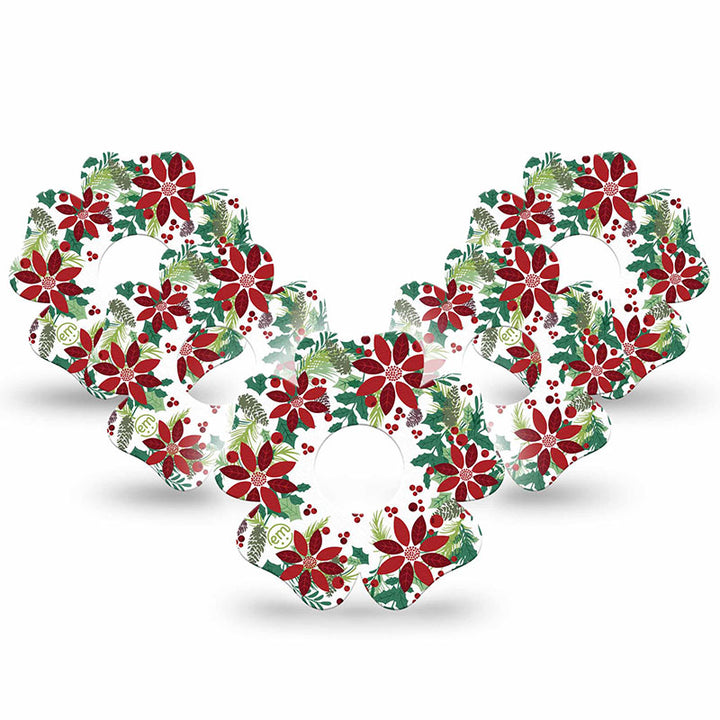 Freestyle Libre 3 ExpressionMed tapes: Christmas wreath flower