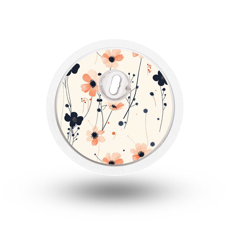Freestyle Libre 3 sensor sticker: Elegant floral