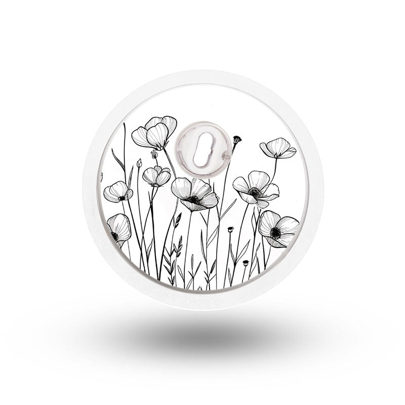 Freestyle Libre 3 sensor sticker: Minimalist wildflowers
