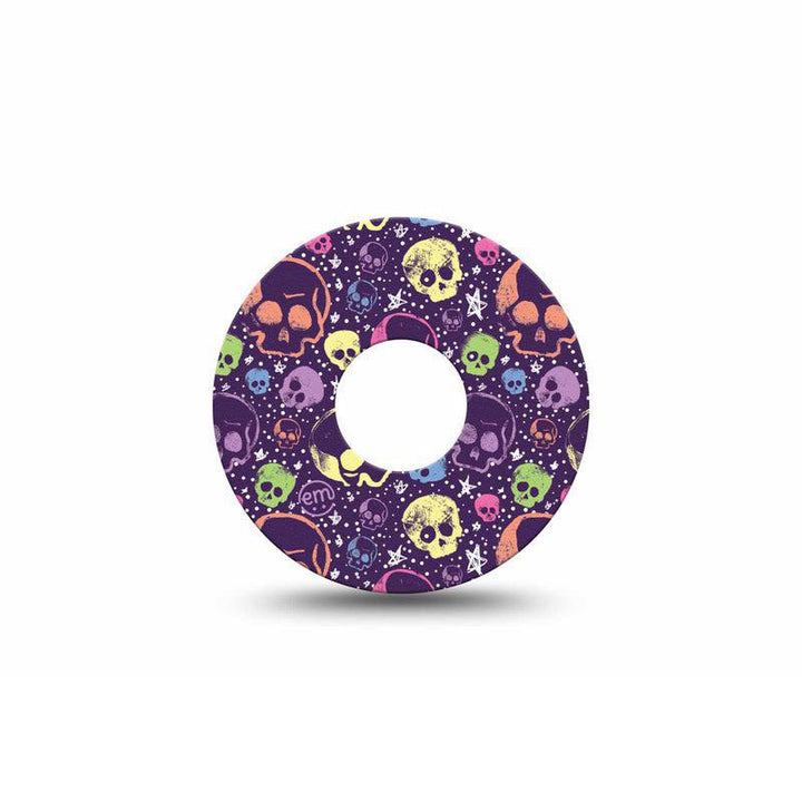 Freestyle Libre 3 ExpressionMed tapes: Neon skulls