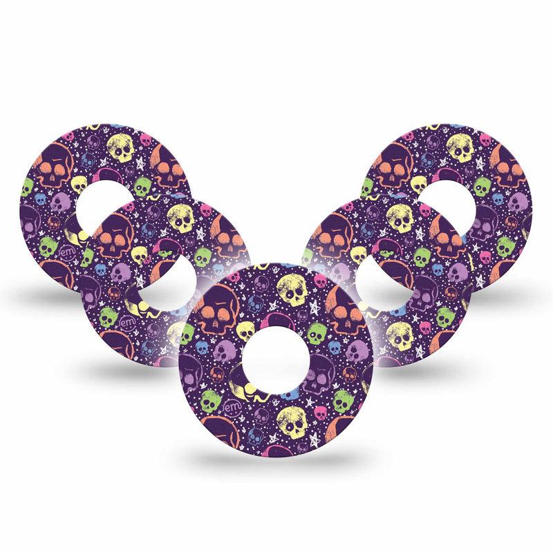 Freestyle Libre 3 ExpressionMed tapes: Neon skulls