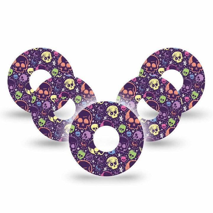 Freestyle Libre 3 ExpressionMed tapes: Neon skulls