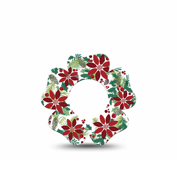 Freestyle Libre 1 & 2 ExpressionMed tapes: Christmas wreath flower