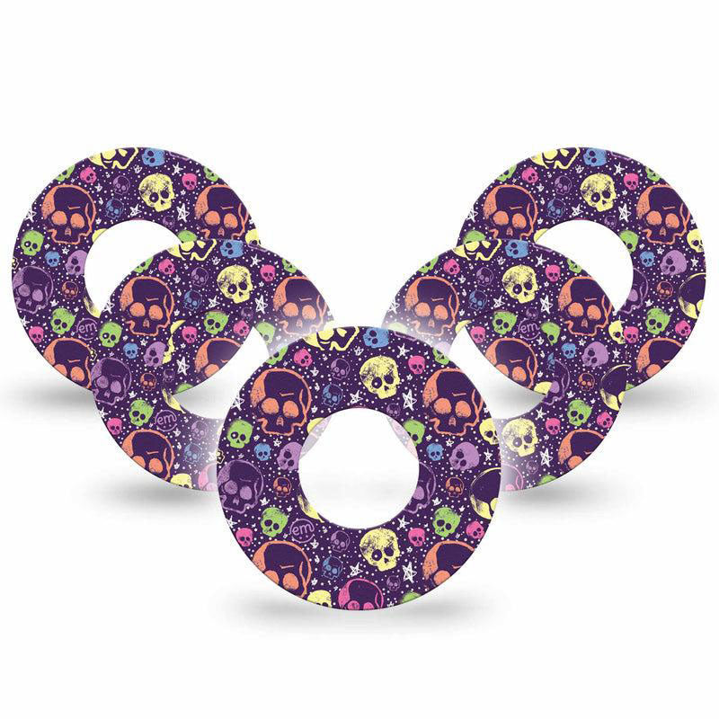 Freestyle Libre 1 & 2 ExpressionMed tapes: Neon skulls