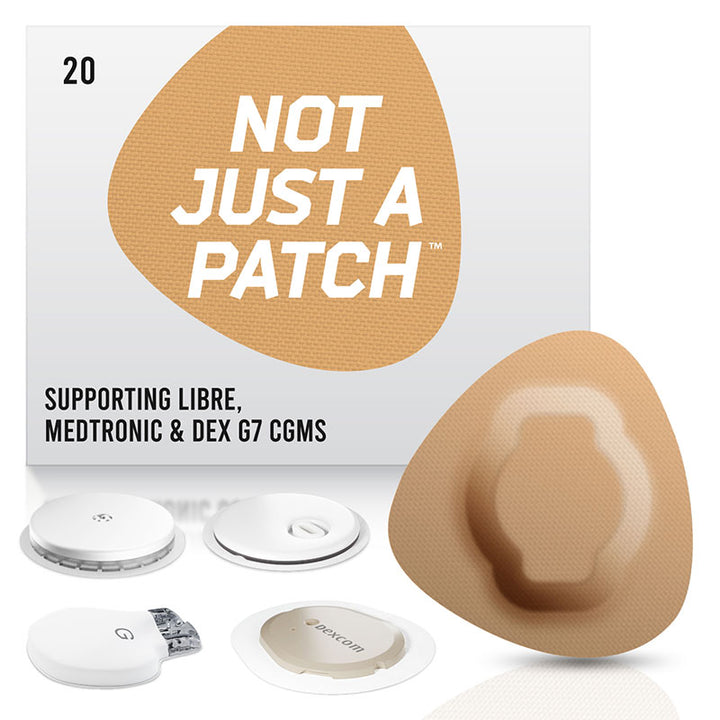 Not Just a Patch Adhesive patches for Freestyle Libre, Medtronic & Dexcom G7 - Pack of 20