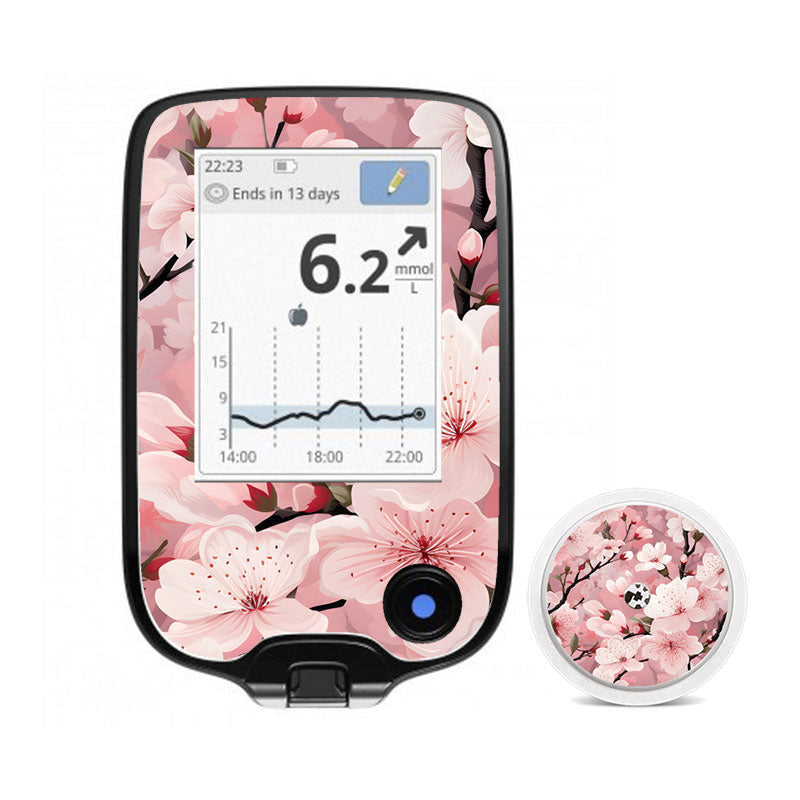 Freestyle Libre 2 reader sticker: Cherry Blossoms