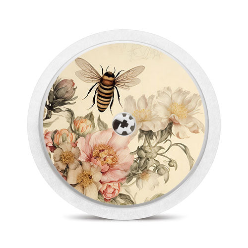 Freestyle Libre 1 & 2 sensor sticker: Bees and flowers
