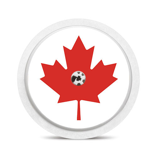 Freestyle Libre 2 sensor sticker: Canadian maple leaf