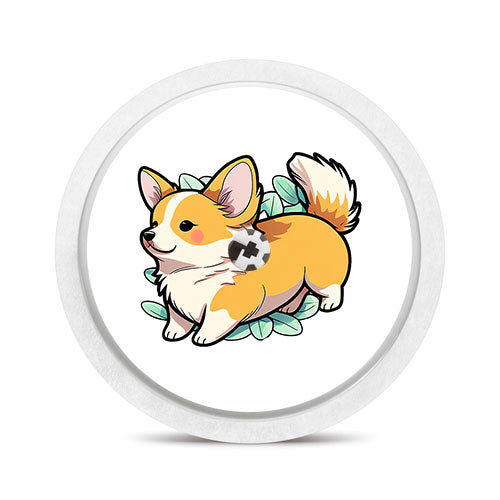 Freestyle Libre 1 & 2 sensor sticker: Cute corgi dog
