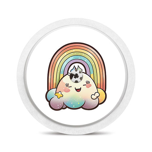Freestyle Libre 1 & 2 sensor sticker: Cute rainbow