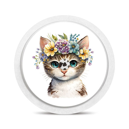 Freestyle Libre 1 & 2 sensor sticker: Flower cat
