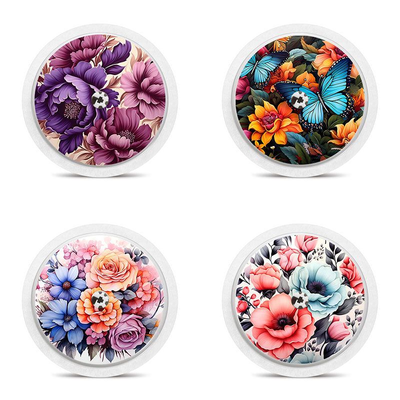Freestyle Libre 1 & 2 sensor sticker combo pack: Flowery