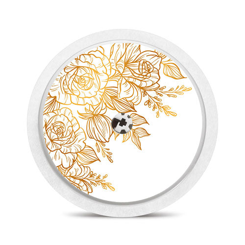 Freestyle Libre 1 & 2 sensor sticker: Golden floral