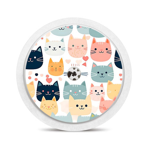 Freestyle Libre 1 & 2 sensor sticker: Happy cats