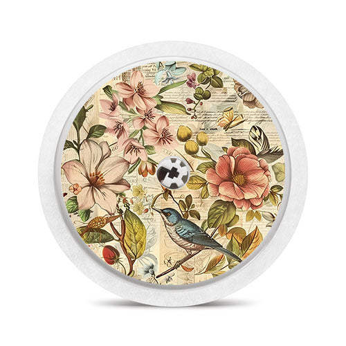 Freestyle Libre  2 sensor sticker: Romantic flowers