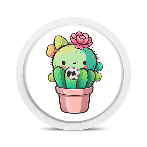 Freestyle Libre 1 & 2 sensor sticker: Kawaii cactus