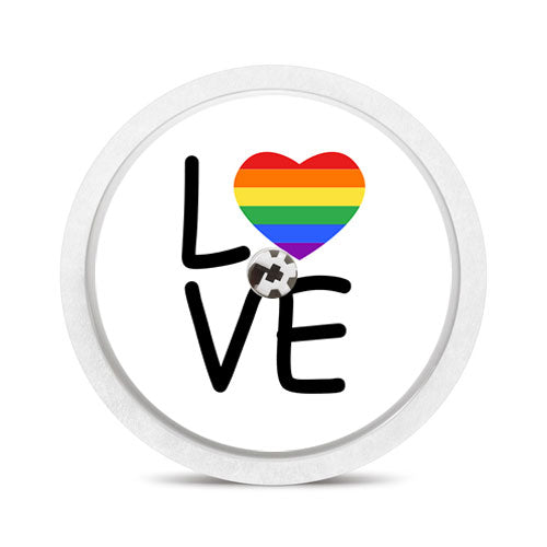Freestyle Libre 1 & 2 sensor sticker: Love pride
